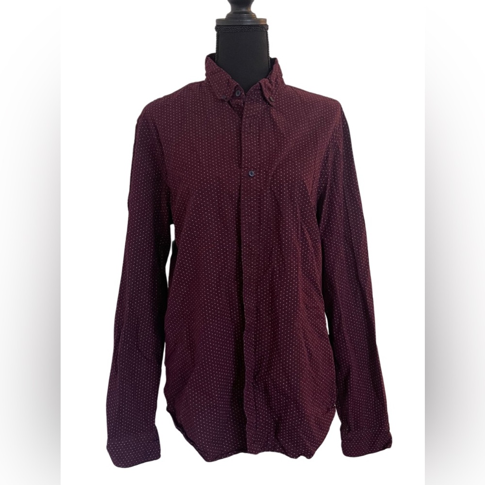Ricky Singh Cactus Man Burgundy Button Down Shirt Men’s 42 L